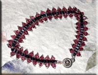Purple Hex & Crystal Bracelet