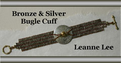 Bronze & Silver Bugle Cuff