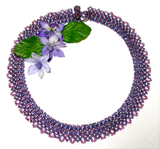 Double Daisy Seed Bead Collar