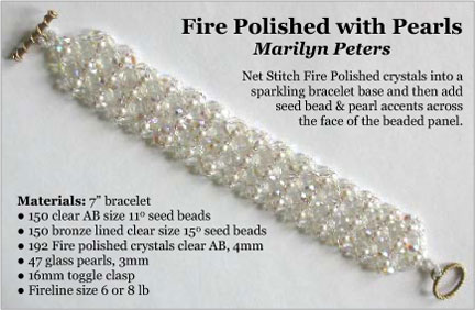 Fire Polished with Pearls Bracelet