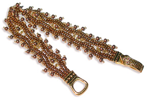 Bronze Herringbone Bracelet