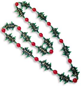 Fire Polished Holly Necklace