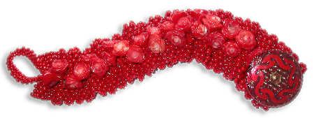 Red Ruffle Bracelet
