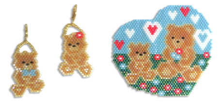 A Beary Happy Mother's Day, Earrings and Pendant